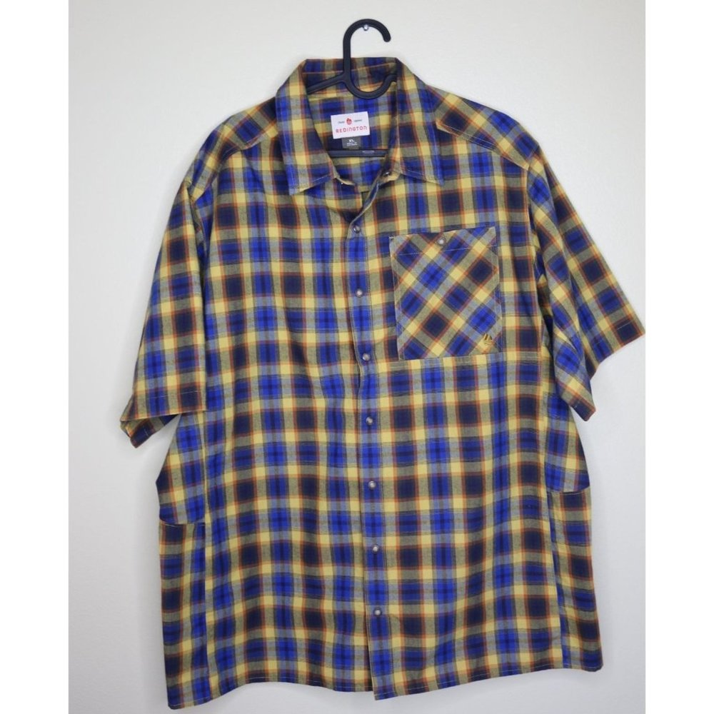 Men's Redington Fly Fishing Button Down Short Sleeve Shirt Sz XL